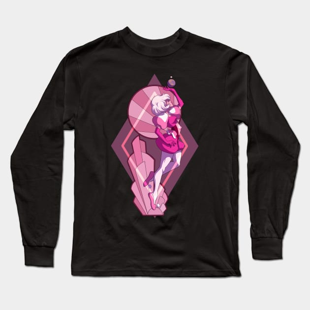 Pink Diamond Long Sleeve T-Shirt by AlonzoCanto